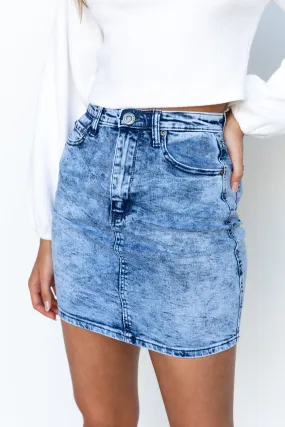 Kyla Denim Skirt - Acid Wash