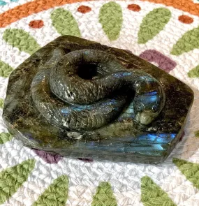 Labradorite Carved Snake