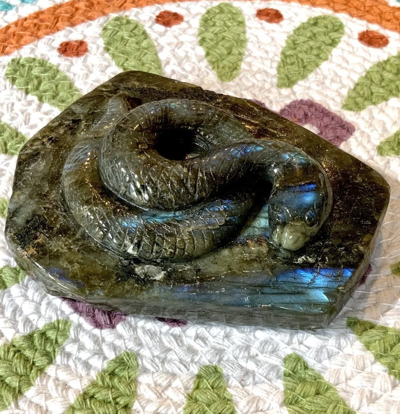 Labradorite Carved Snake