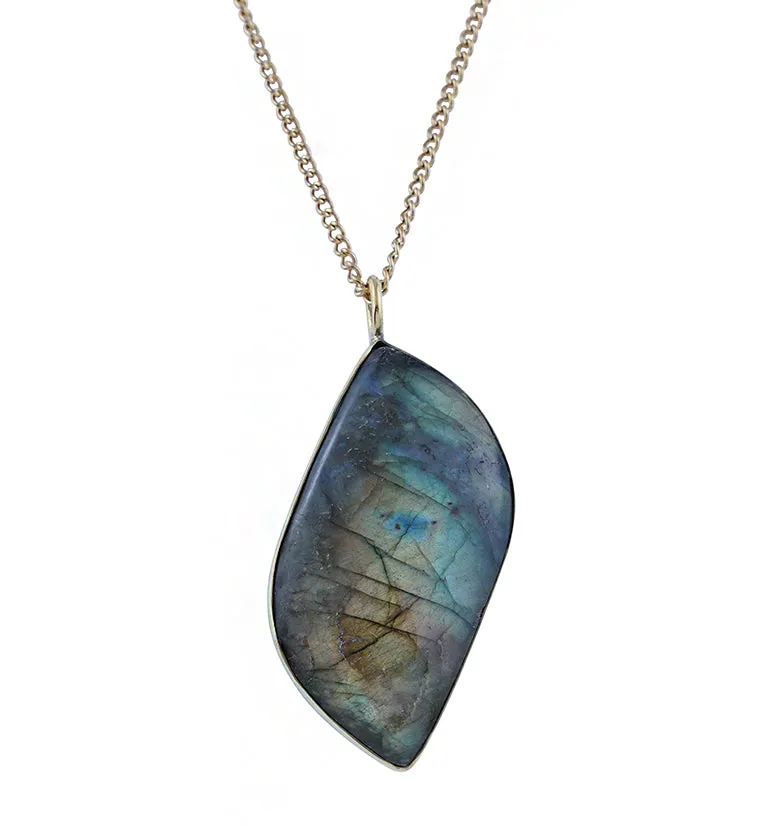 Labradorite Stone Pendant Necklace