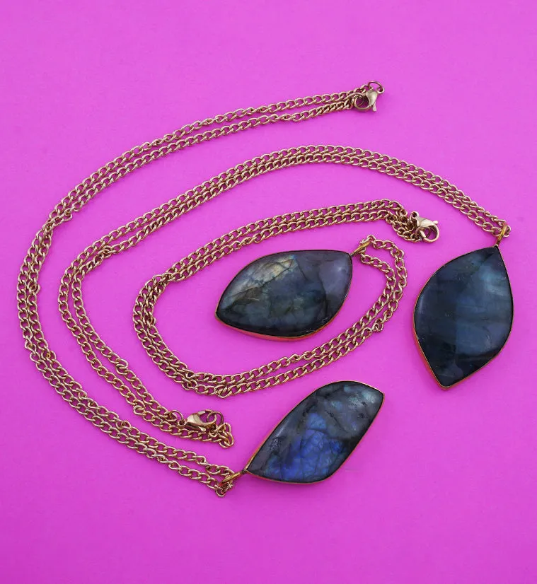 Labradorite Stone Pendant Necklace