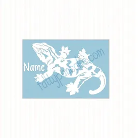 Leachianus Gecko Decal, Waterproof Vinyl Decal, Cute Reptile Gift