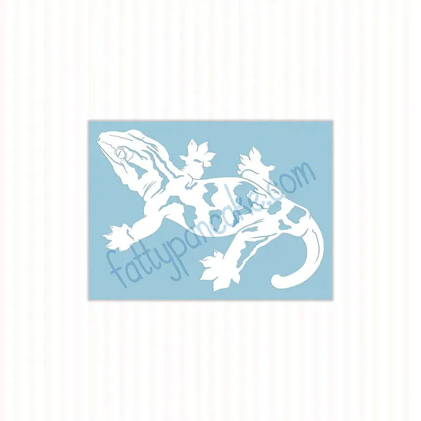 Leachianus Gecko Decal, Waterproof Vinyl Decal, Cute Reptile Gift