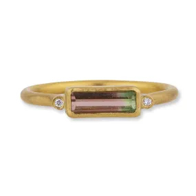 Lika Behar Love Watermelon Tourmaline Ring 22K Yellow Gold