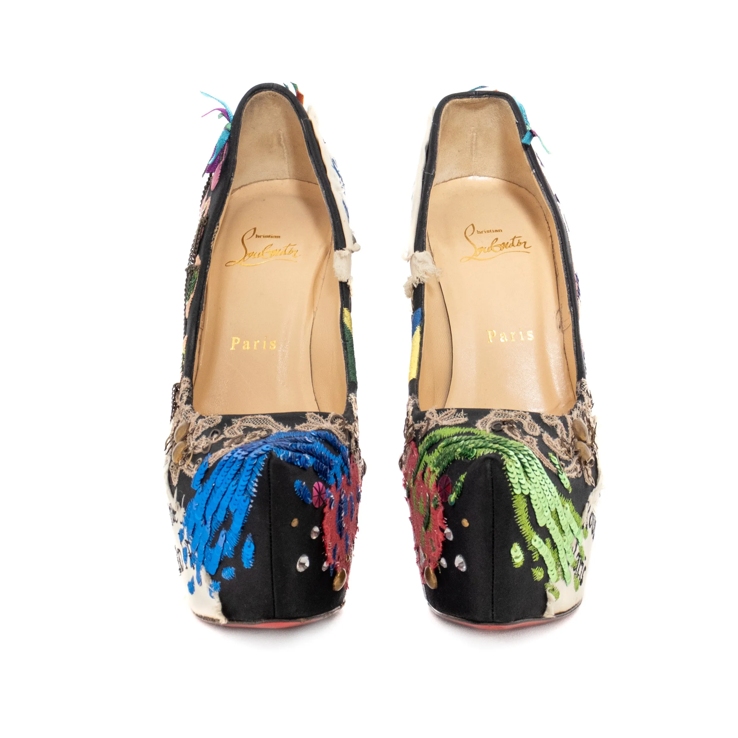 Limited Edition Daffodile Brodee Crêpe Satin Pumps 38.5