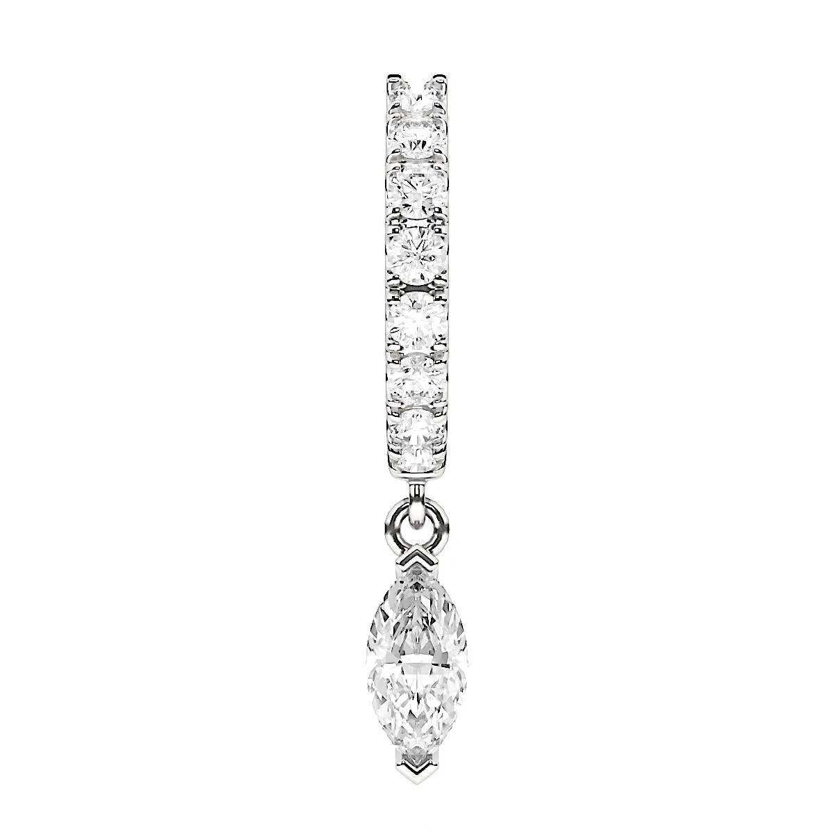 Marquise Diamond Pave Huggie