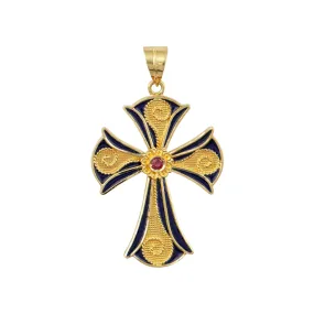 Night Raven Penitence Gold Byzantine Cross