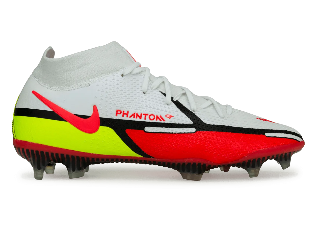 Nike Men's Phantom GT2 DF Elite FG White/Bright Crimson