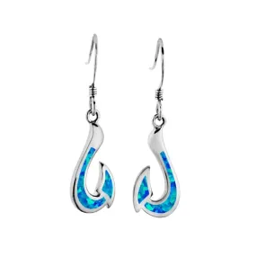 Opal Fishhook Earrings