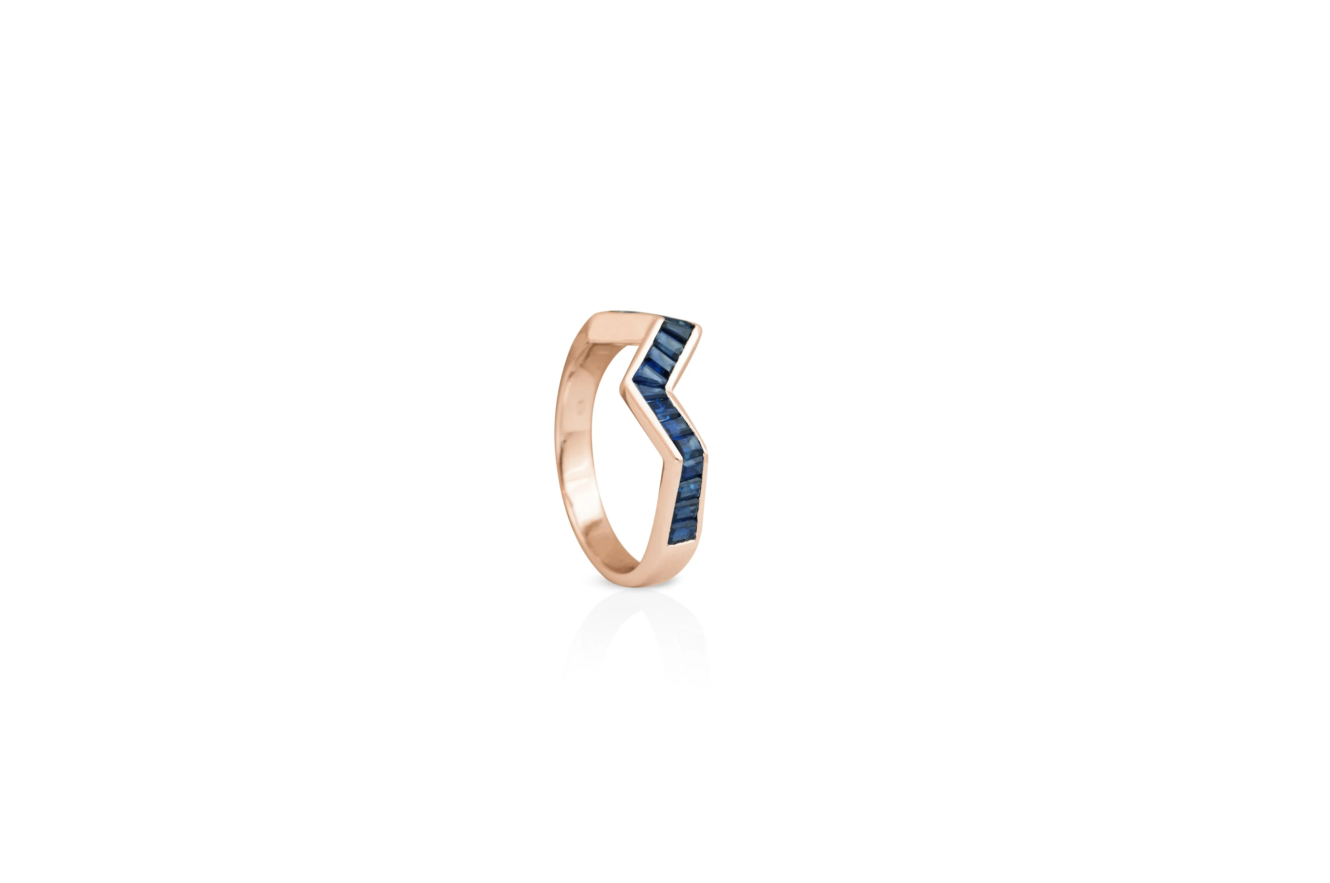 Origami Ziggy Blue Sapphire Ring