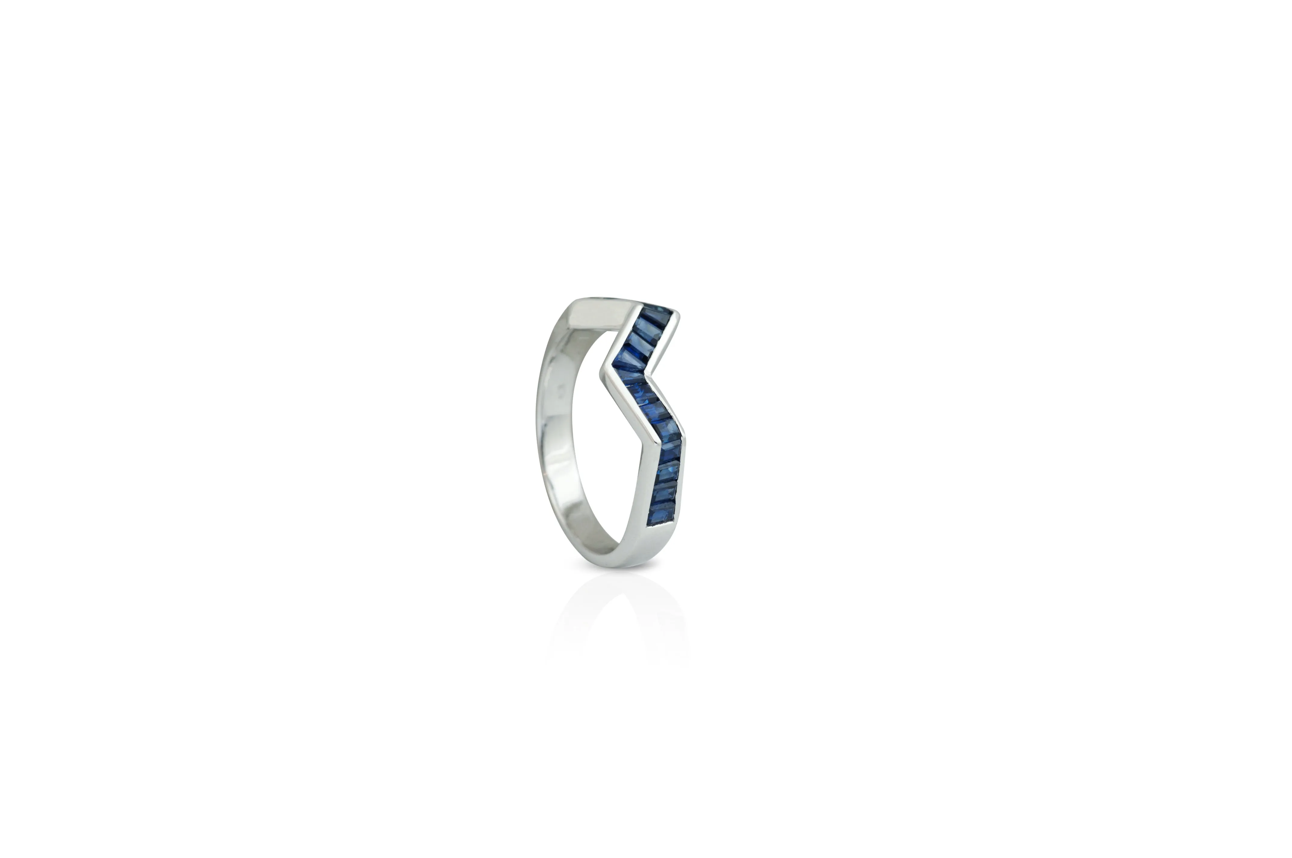 Origami Ziggy Blue Sapphire Ring