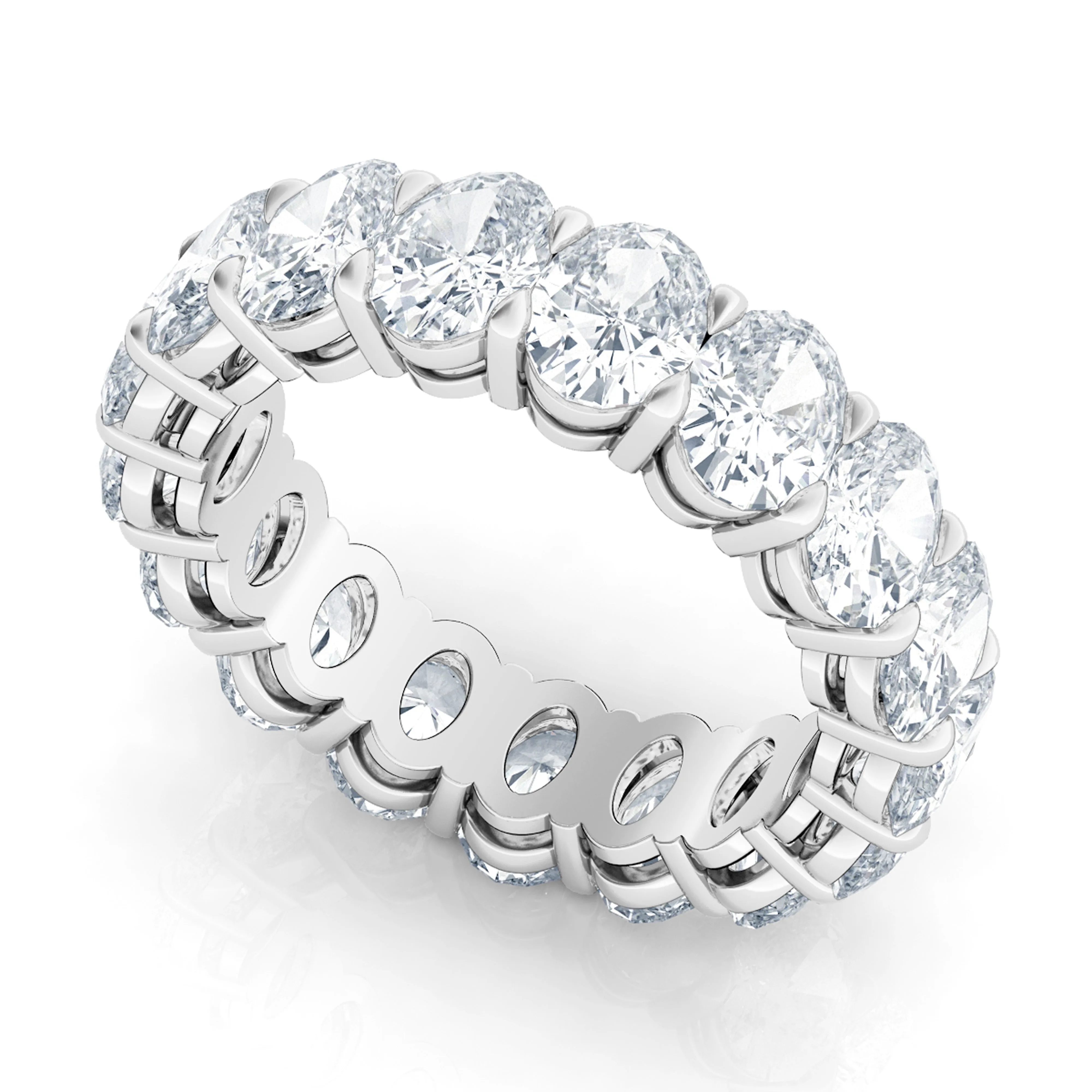 Oval Cut Diamond Eternity Band