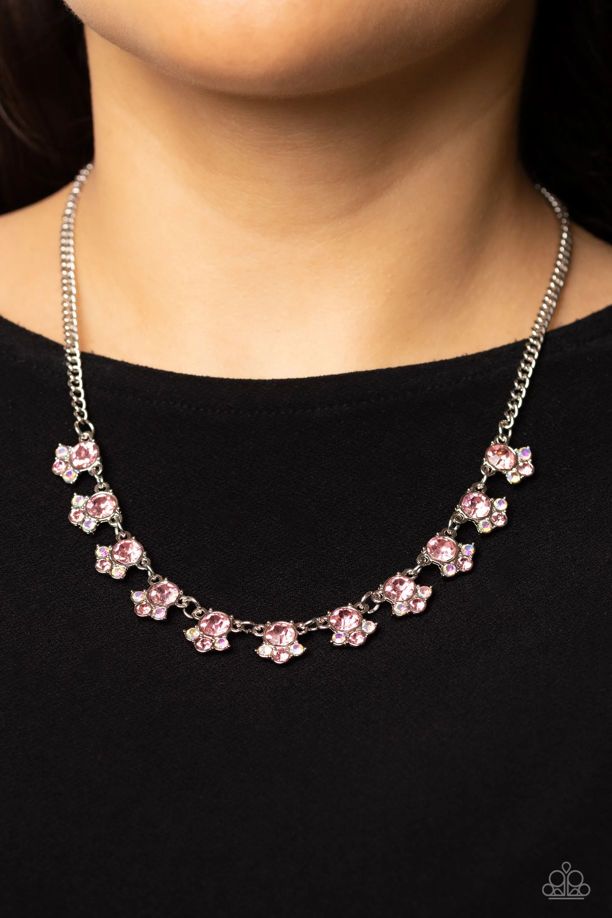 Paparazzi Tabloid Treasure - Pink Iridescent Necklace