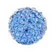 Pave Bling Bead - 12mm Light Sapphire with 2mm Hole (1 Piece)