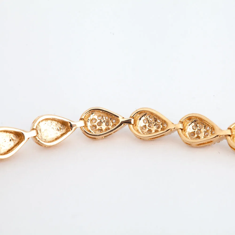 Pavé Pear Shape Tennis Bracelet