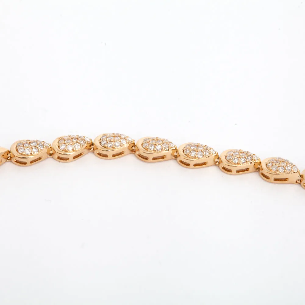 Pavé Pear Shape Tennis Bracelet