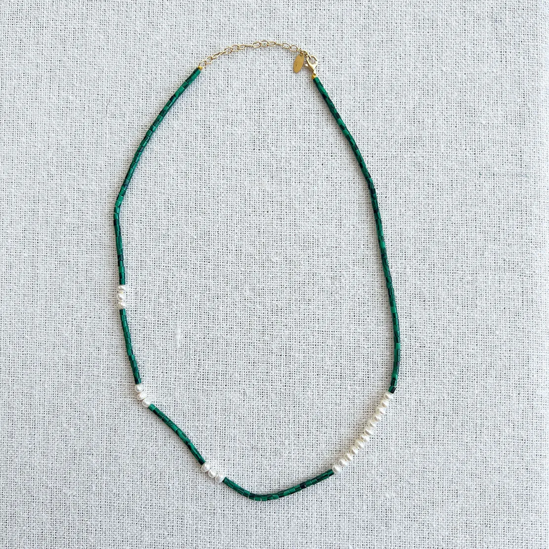 Pine Pearl Necklace, Green