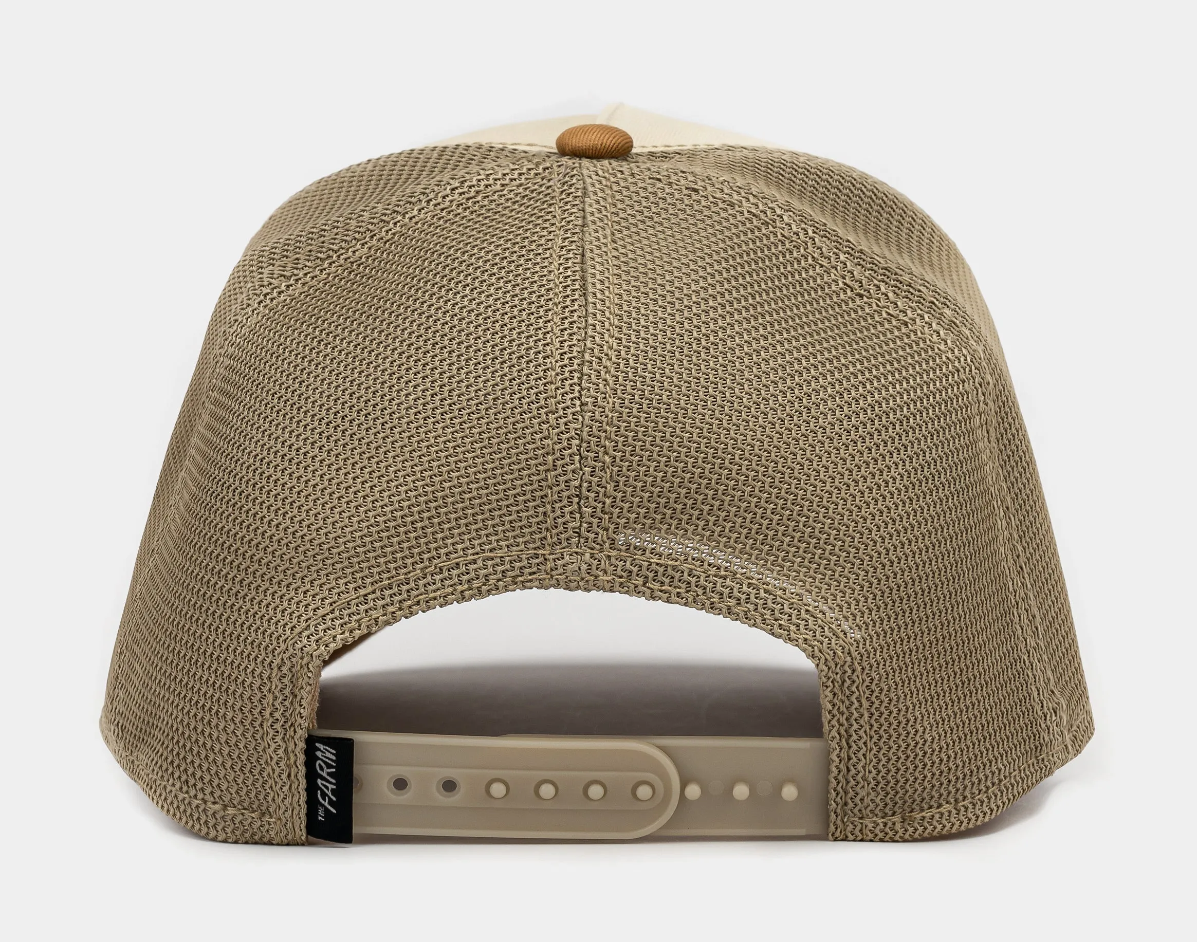 Premium Rooster Trucker Mens Hat (Khaki/Yellow)