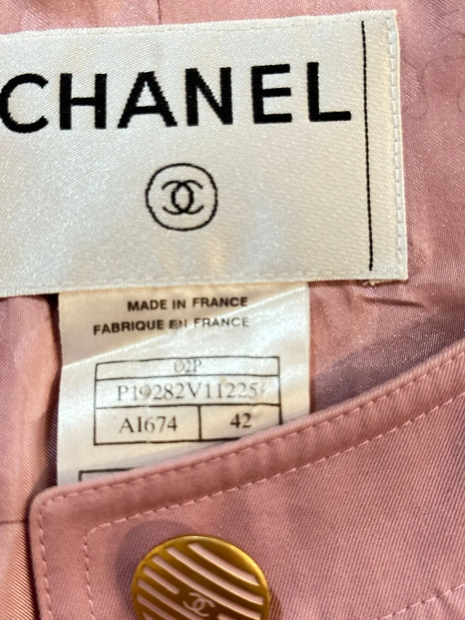 Rare Chanel 02P 2002 Spring Pink Jacket FR 42 US 6/8