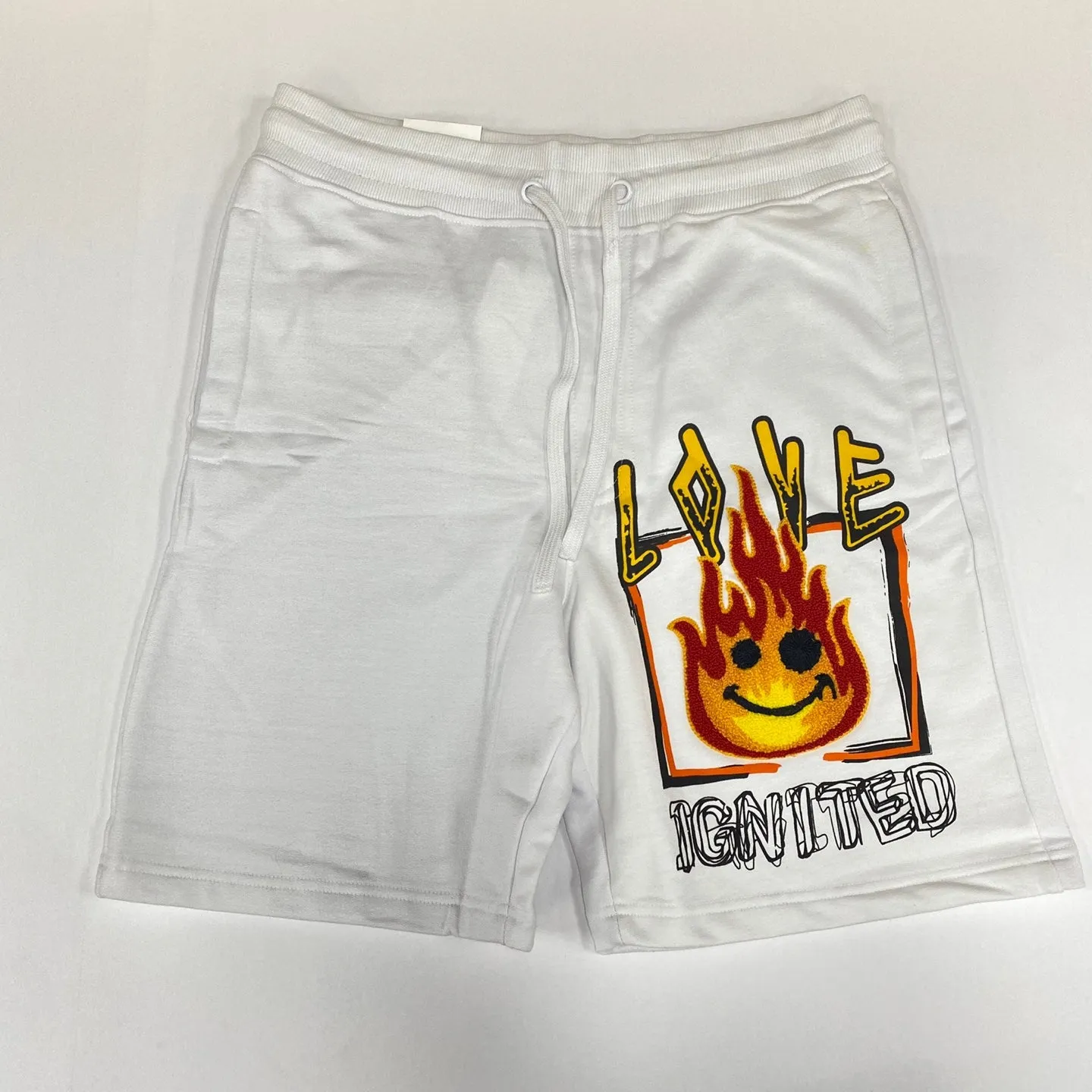 REBEL MINDS Love Ignited Patch Jogger Shorts