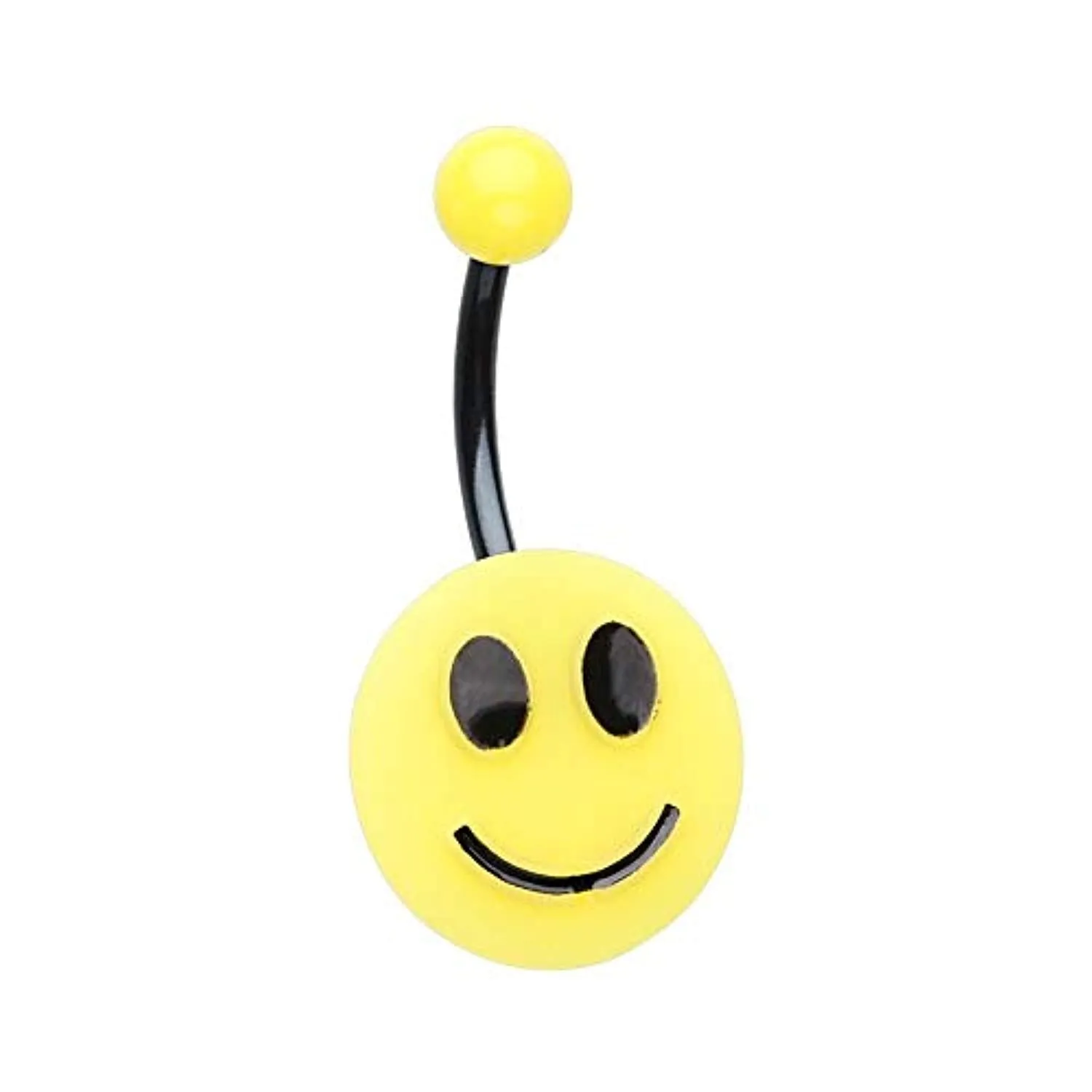 Smiley Face Non Dangle WildKlass Belly Button Ring