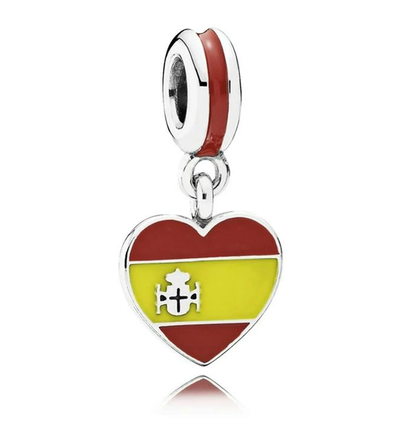 Spain Heart Flag Charm 791550ENMX