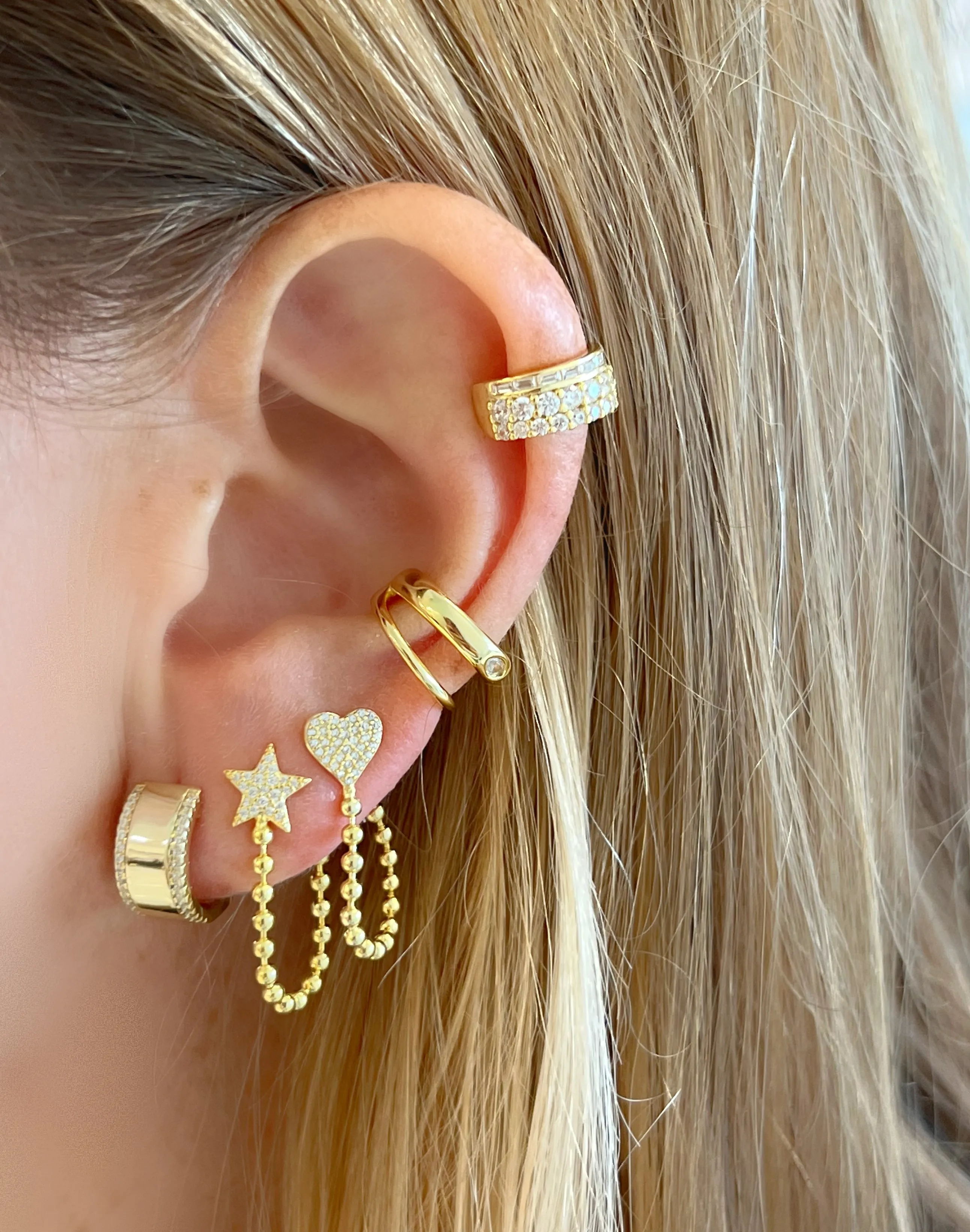 Star Toilet Chain Earring