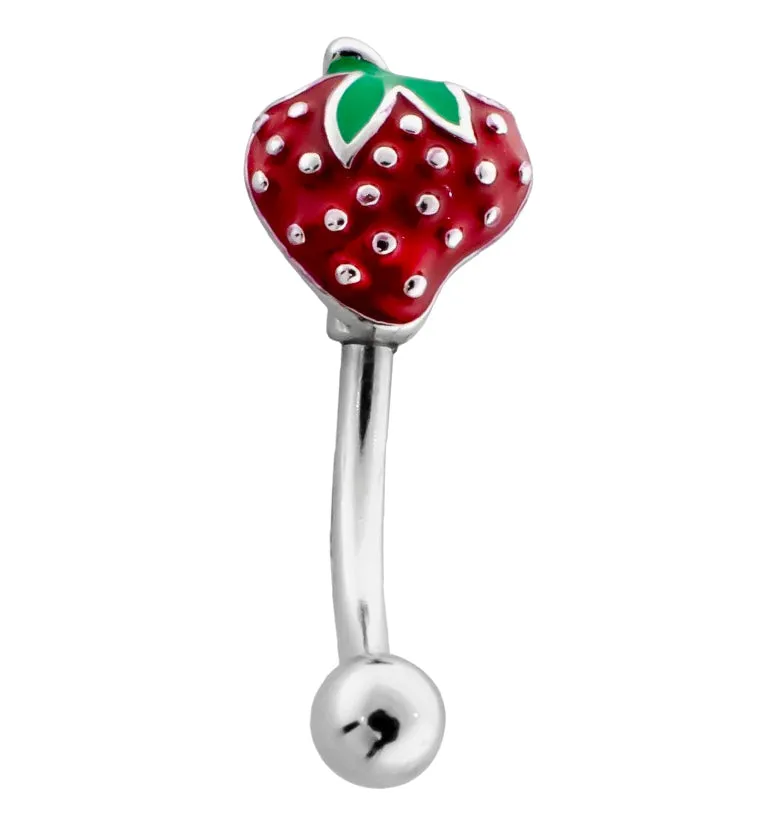 Strawberry Stainless Steel Curved Barbell