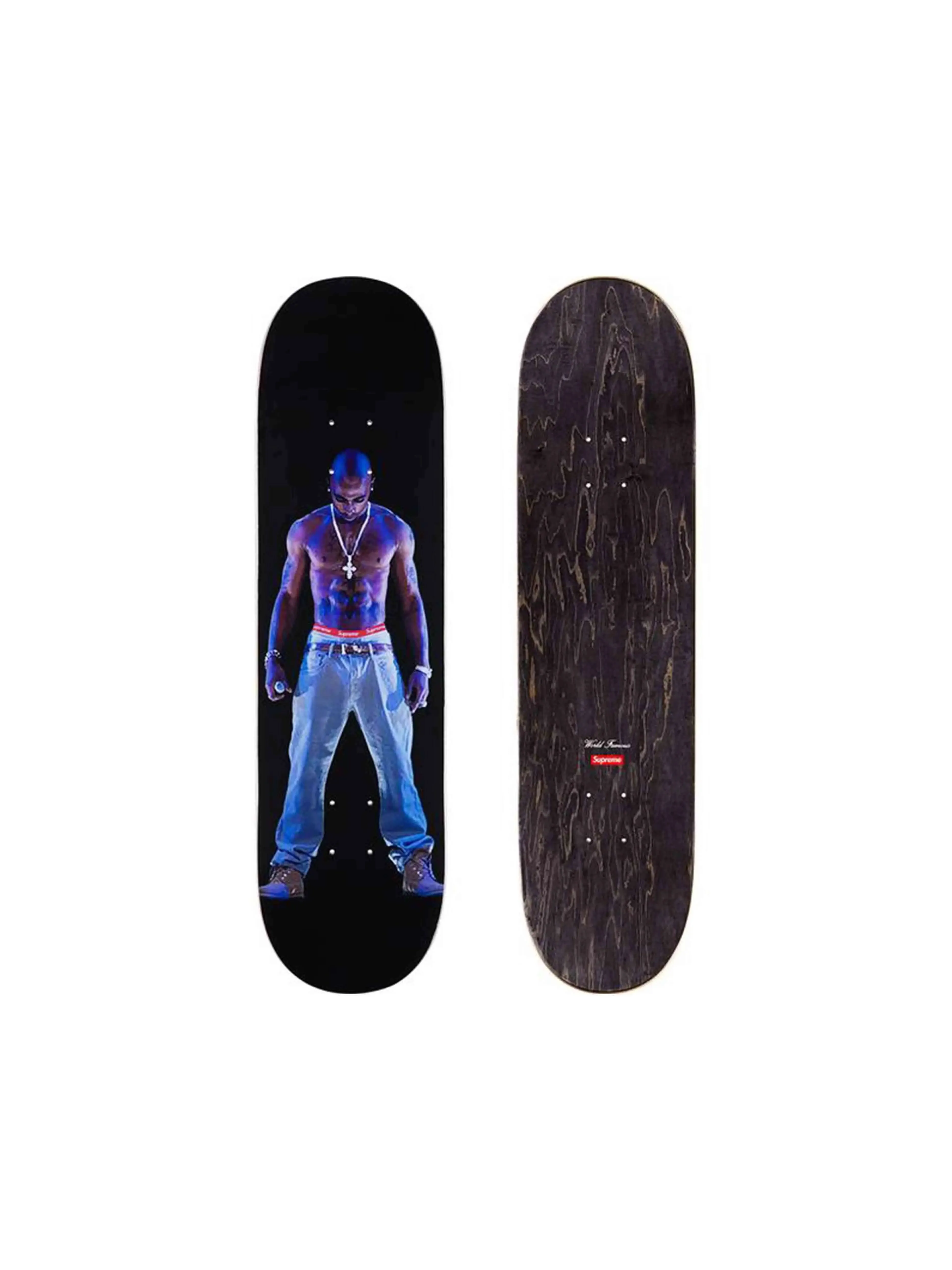 Supreme Tupac Hologram Skateboard Deck Black 8.5