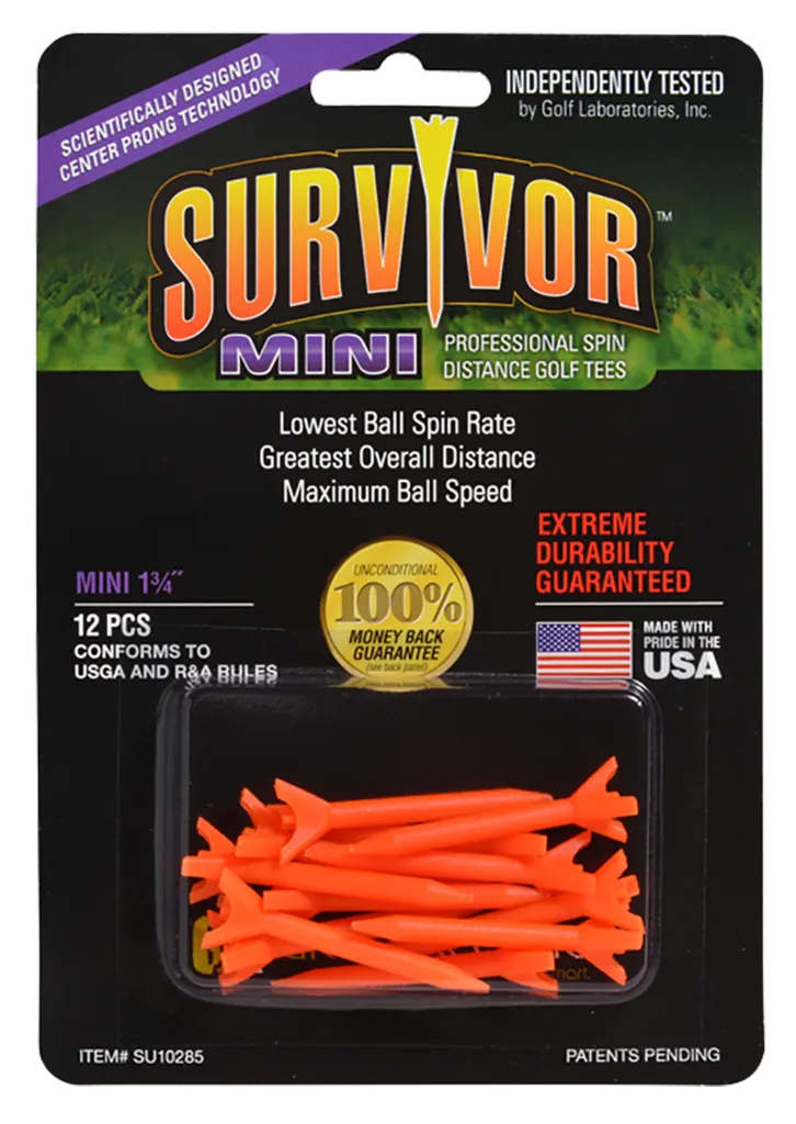 Survivor Professional Spin Distance Golf Tees