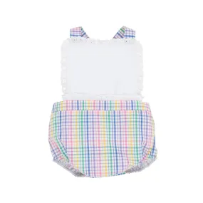 The Beaufort Bonnet Company - Colored Pens Plaid Sally Sunsuit