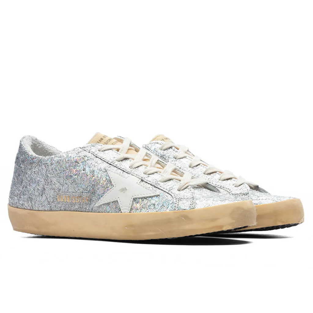 Women's Super-Star Lurex Pagliuzza Sneakers - Iridescent Silver/Yellow