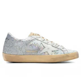 Women's Super-Star Lurex Pagliuzza Sneakers - Iridescent Silver/Yellow